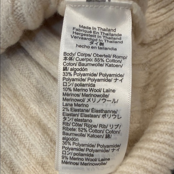 Madewell NWT Puff Sleeve Cardigan Cream Short Sleeve Cardigan with Black Trim XL - Picture 7 of 9